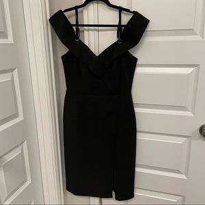 Adelyn Rae Black Off the Shoulder Dress, Sz M
